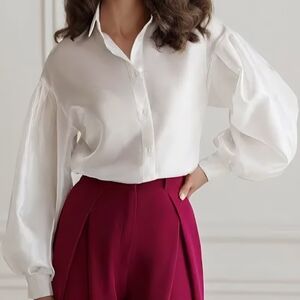Chic White Women's Blouse